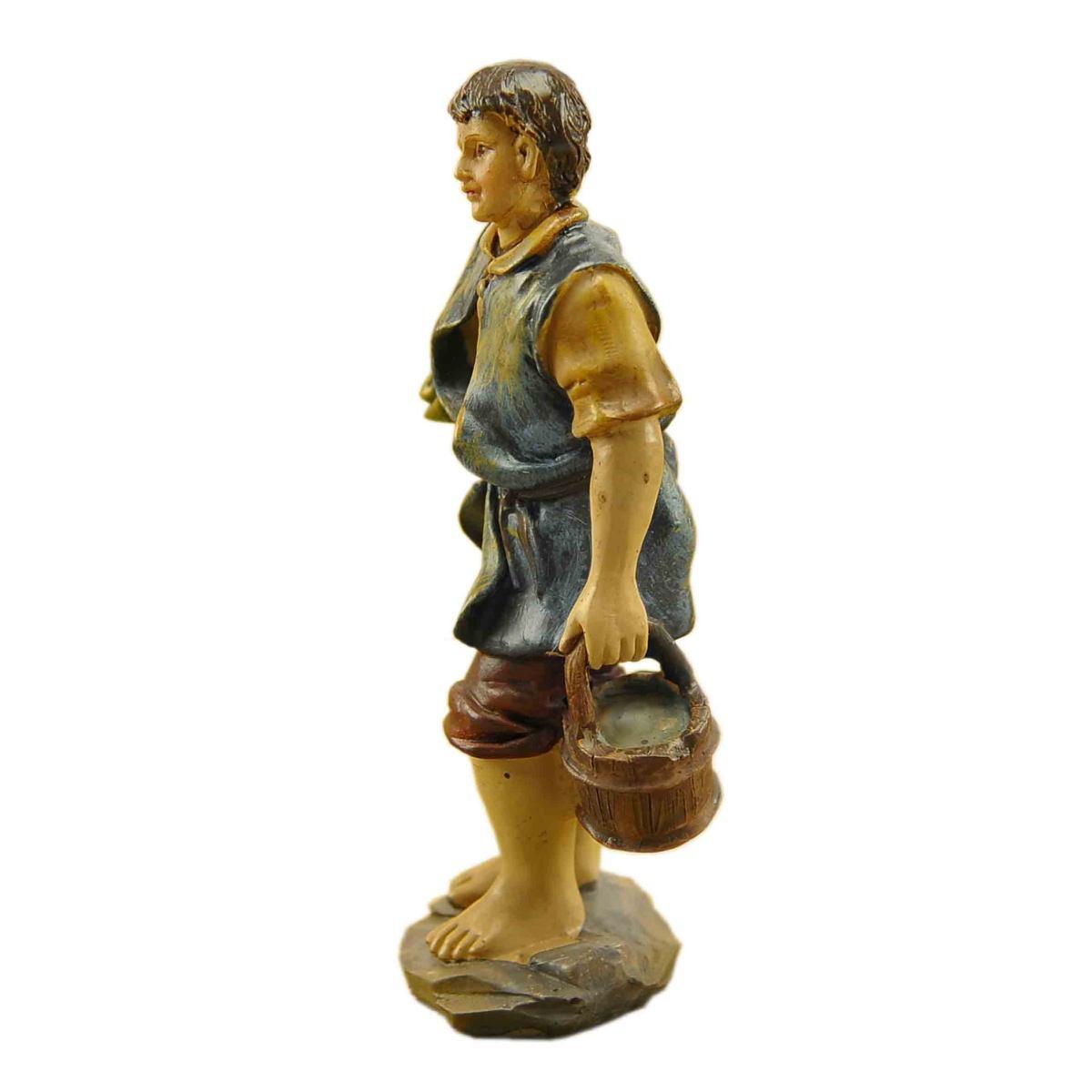 Statua presepe 15 cm uomo coperta secchio