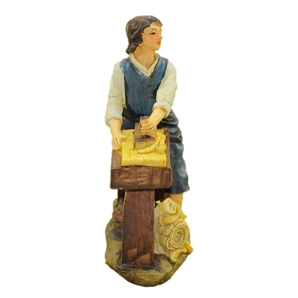 Statua presepe 15 cm falegname banco