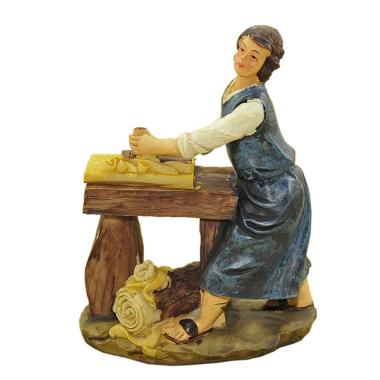 Statua presepe 15 cm falegname banco