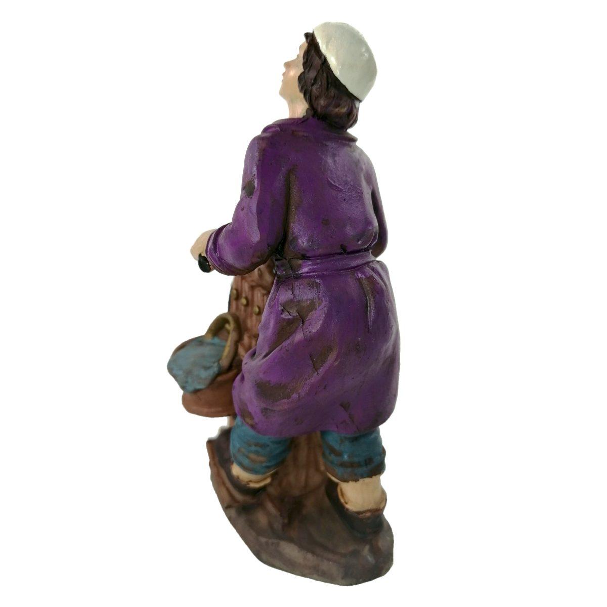 Statua presepe 15 cm arrotino banco