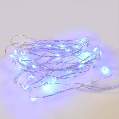 Luci di natale esterno batteria 30 led micro blu