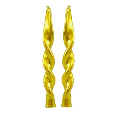 Candela tortiglione oro modello s Set 2 pz