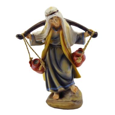 Statua presepe 15 cm pastore brocche spalla modello a