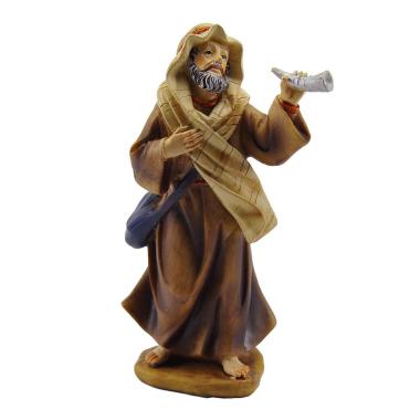 Statua presepe 15 cm pastore corno