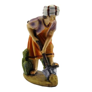 Statua presepe 15 cm ortolano vanga