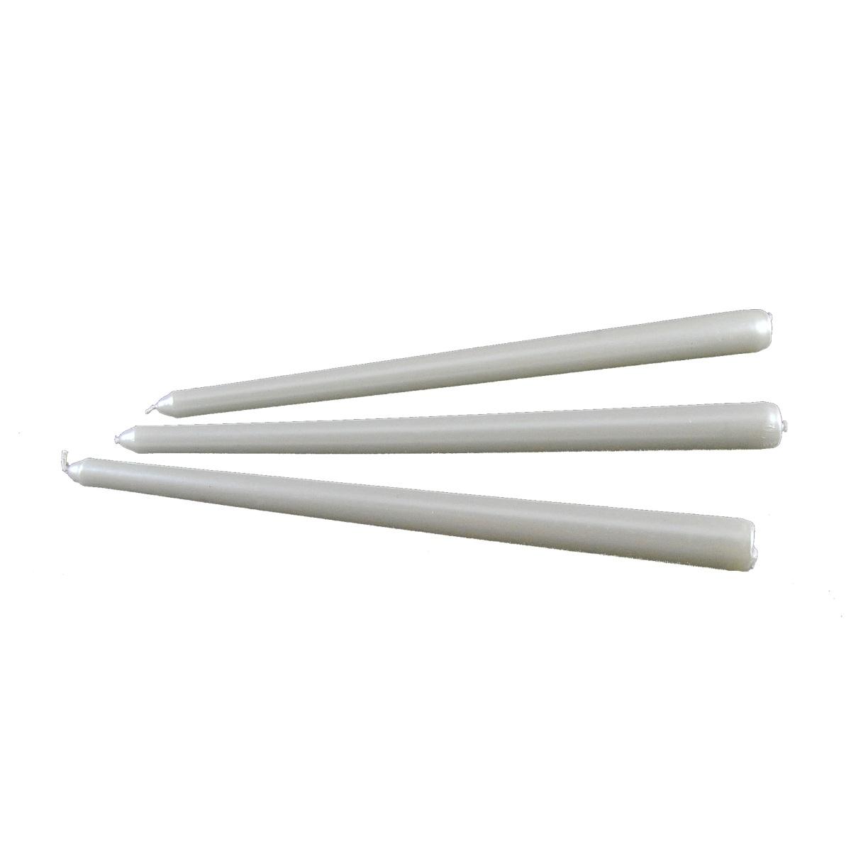 Candela conica bianca Set 3 pz