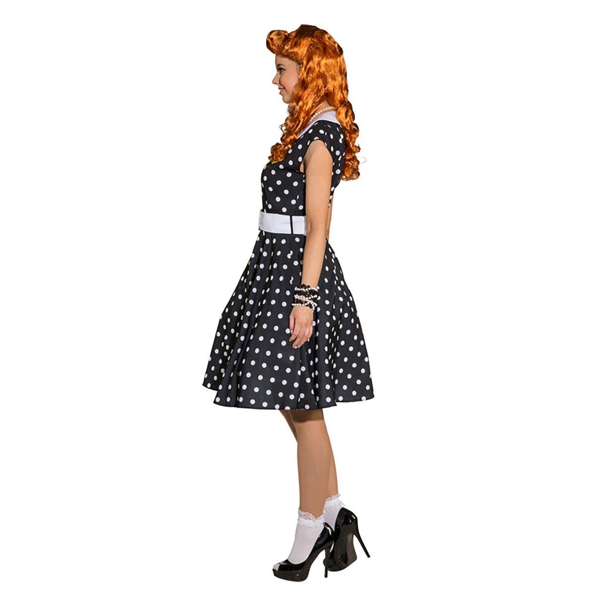 Costume anni 50 pin up pois nero