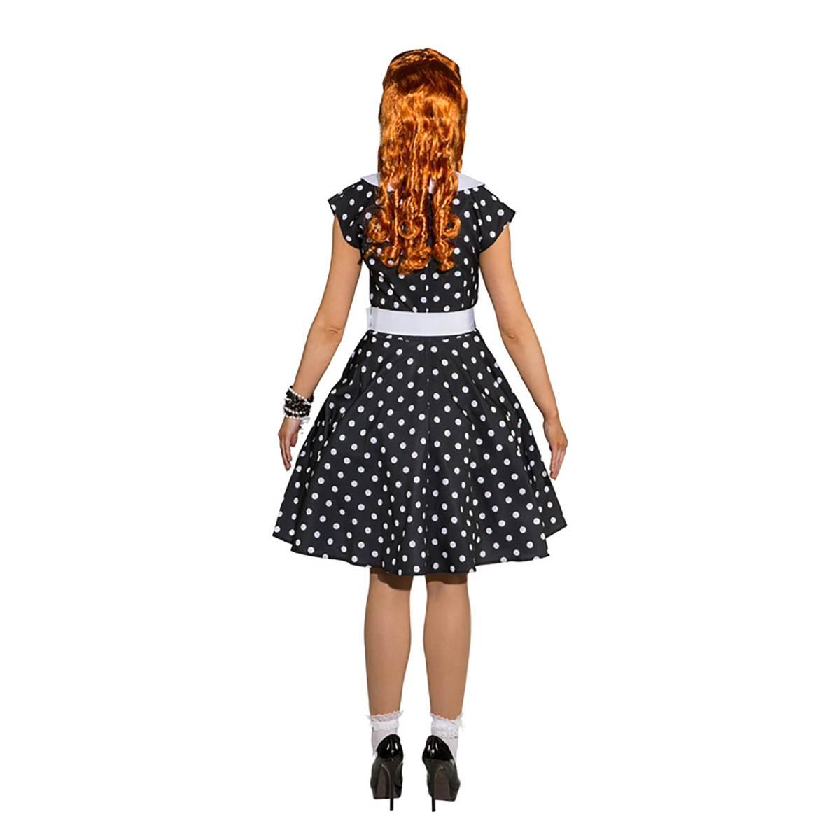 Costume anni 50 pin up pois nero