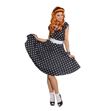 Costume anni 50 pin up pois nero