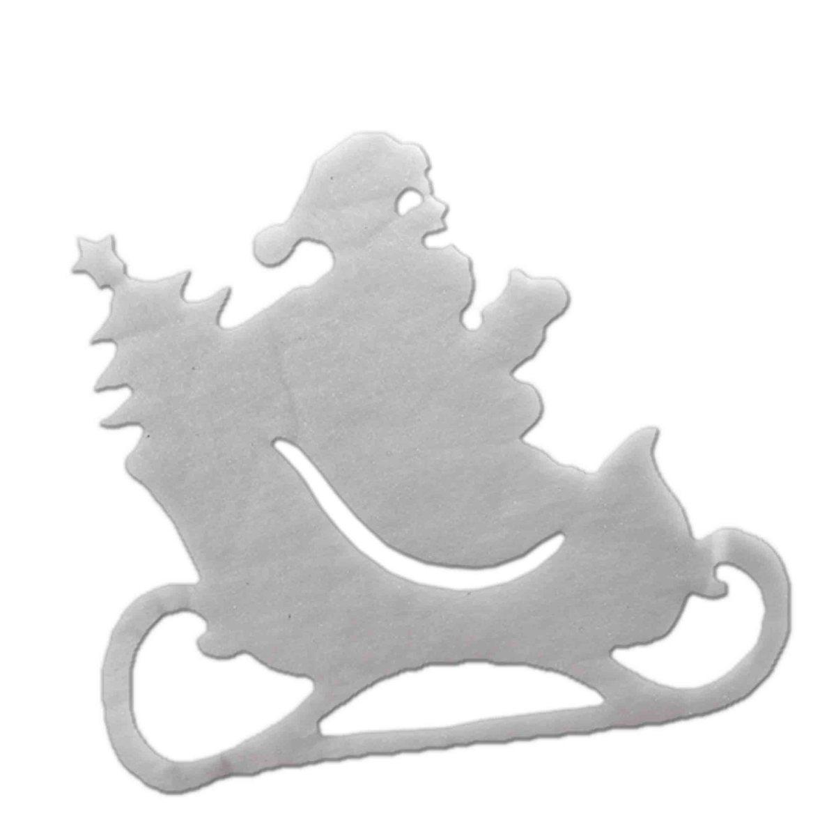 Babbo natale slitta ovatt 44 cm