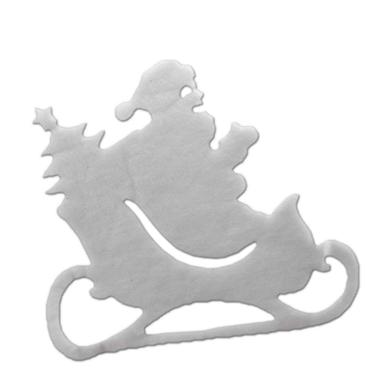 Babbo natale slitta ovatt 44 cm
