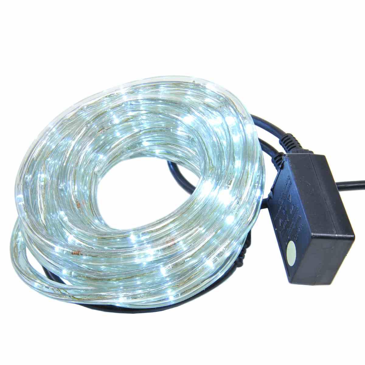 Luci di natale esterno tubo 6 led mt bianco freddo 3 vie