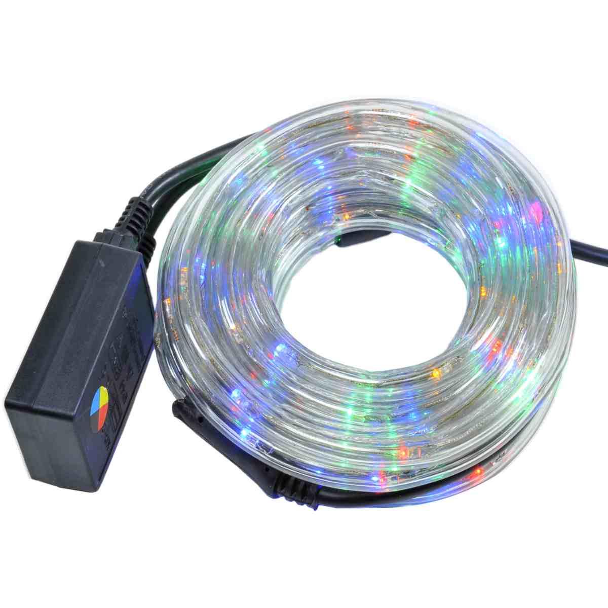 Luci di natale esterno tubo 6 led mt multicolor 3 vie
