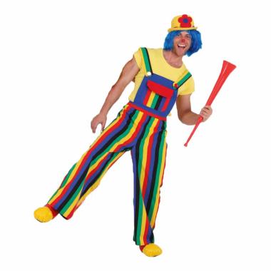 Costume clown salopette strisce modello a