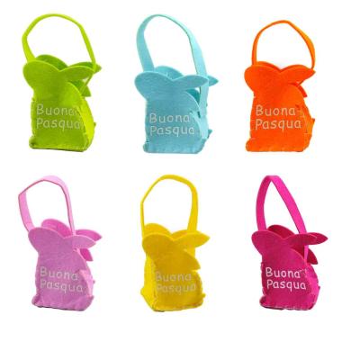 Cestino feltro coniglio 6 colori