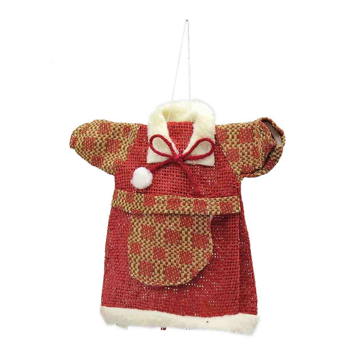Decorazione natalizia vestitino rosso 20 cm