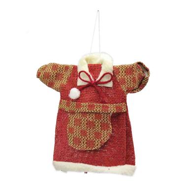 Decorazione natalizia vestitino rosso 20 cm