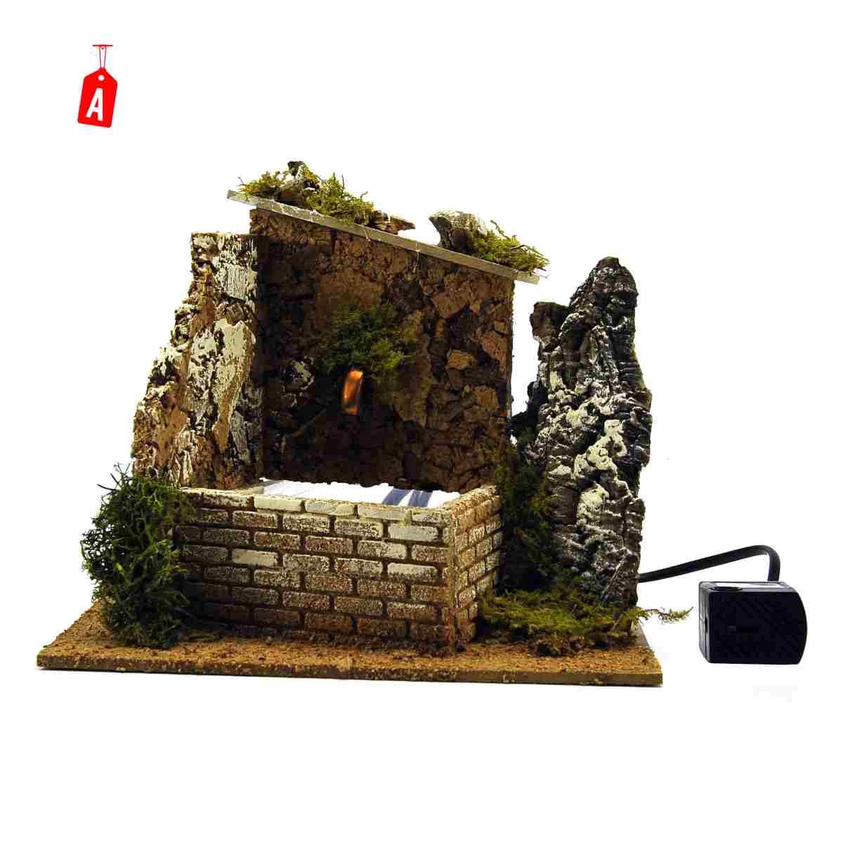 Fontana presepe elettrica tetto