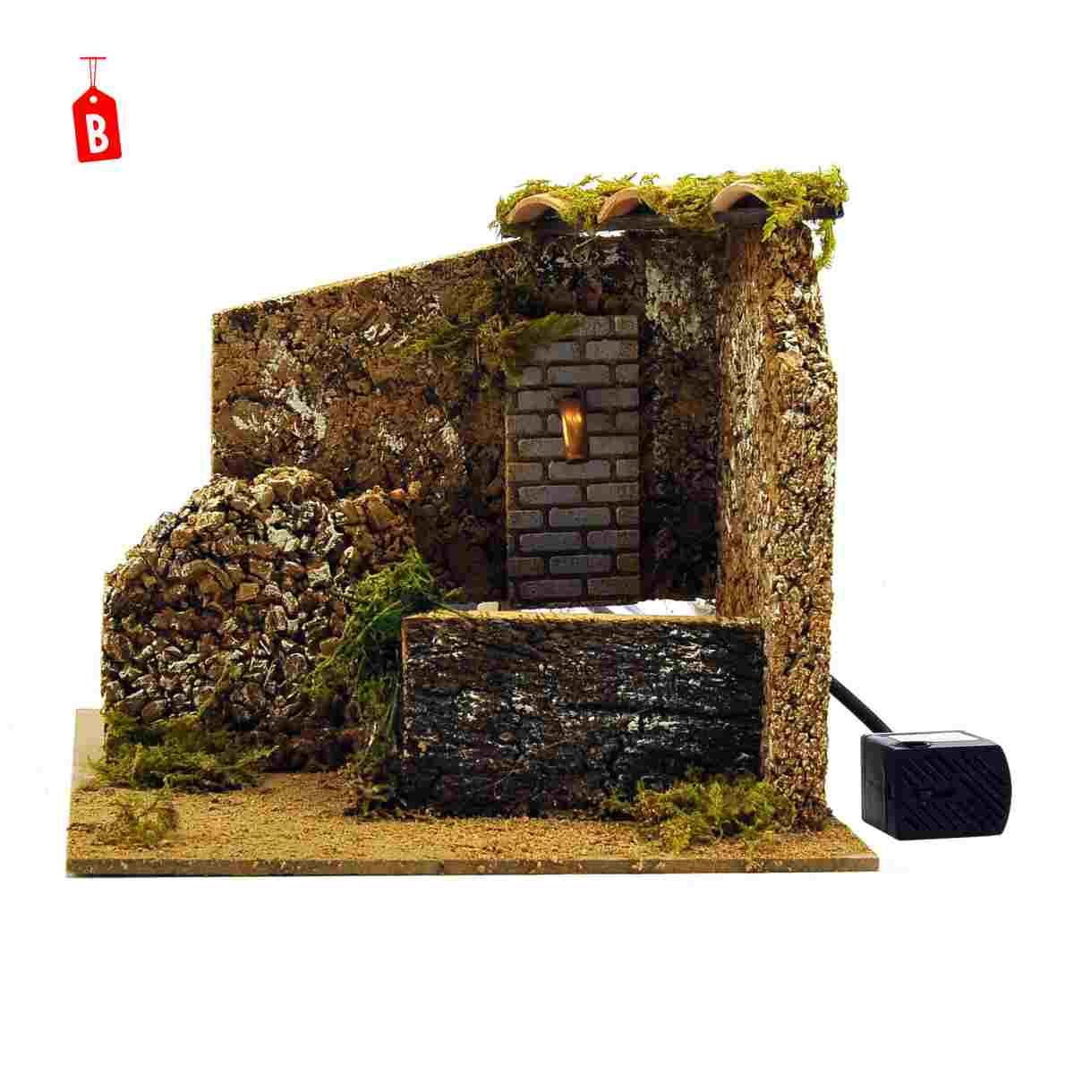 Fontana presepe elettrica tetto