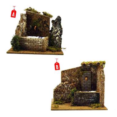 Fontana presepe elettrica tetto
