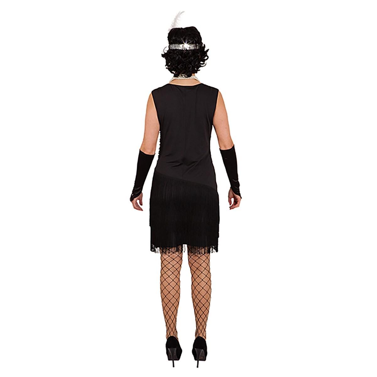 Costume charleston nero frange paillettes