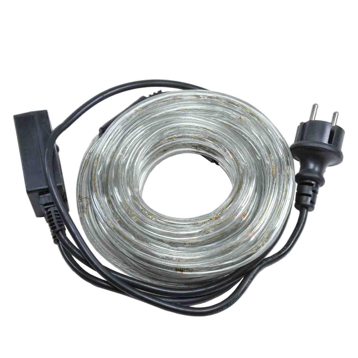 Luci di natale esterno tubo 6 led mt bianco caldo 3 vie