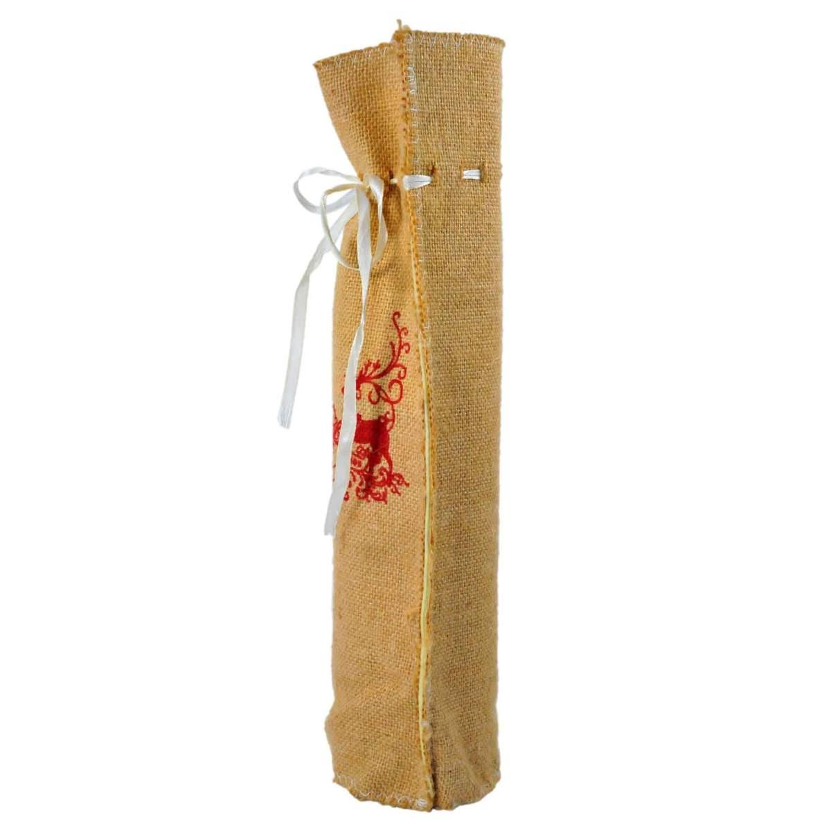 Copri bottiglie natalizio juta decori 7,5 cm