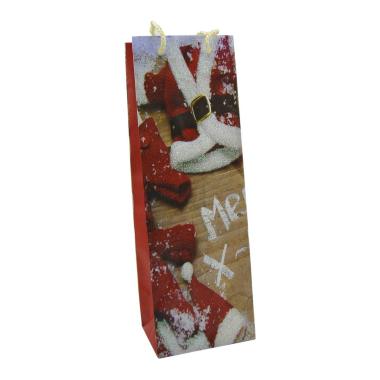 Busta bottiglia natalizio xmas 36 x 12 x 10 cm