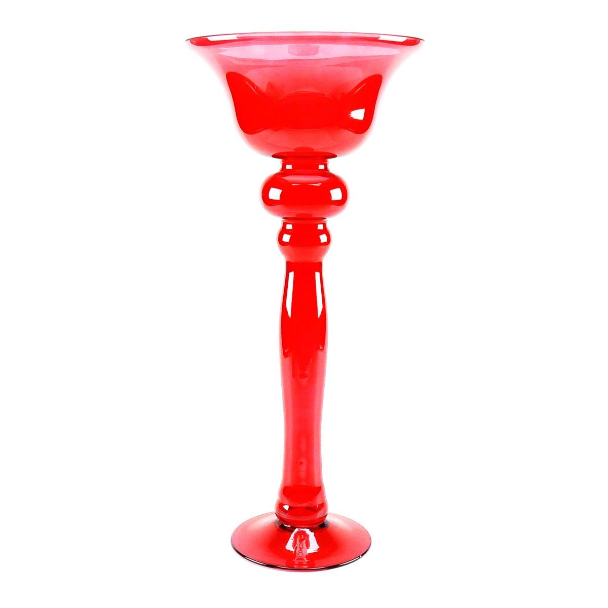 Vaso natale vetro calice rosso