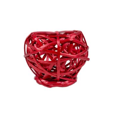 Cesto natale vimini rosso d8