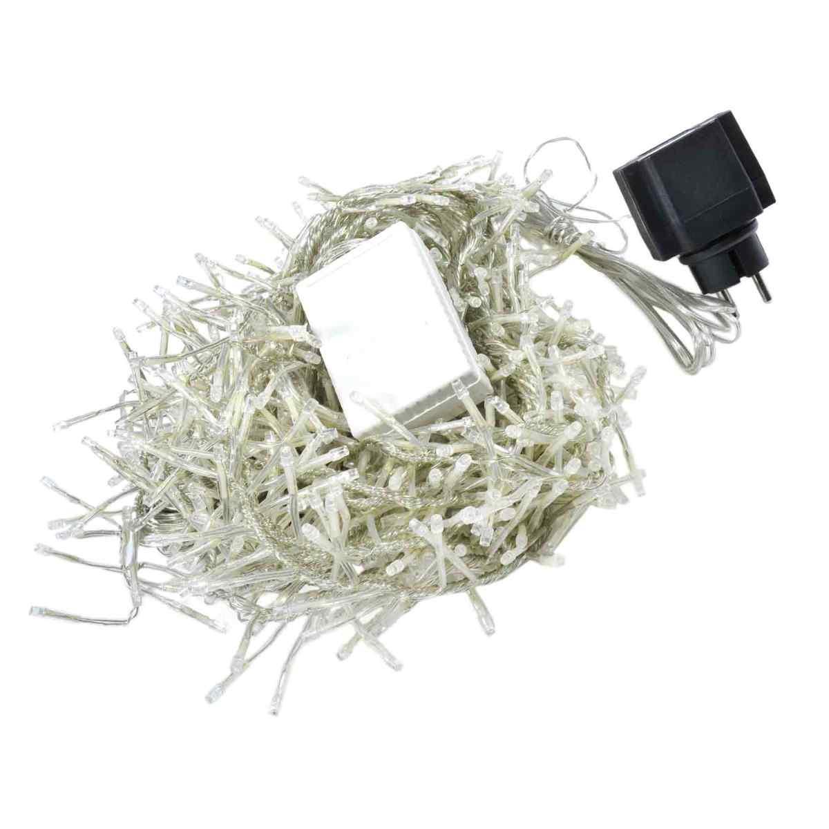 Luci di natale tenda esterno 640 led bianco freddo