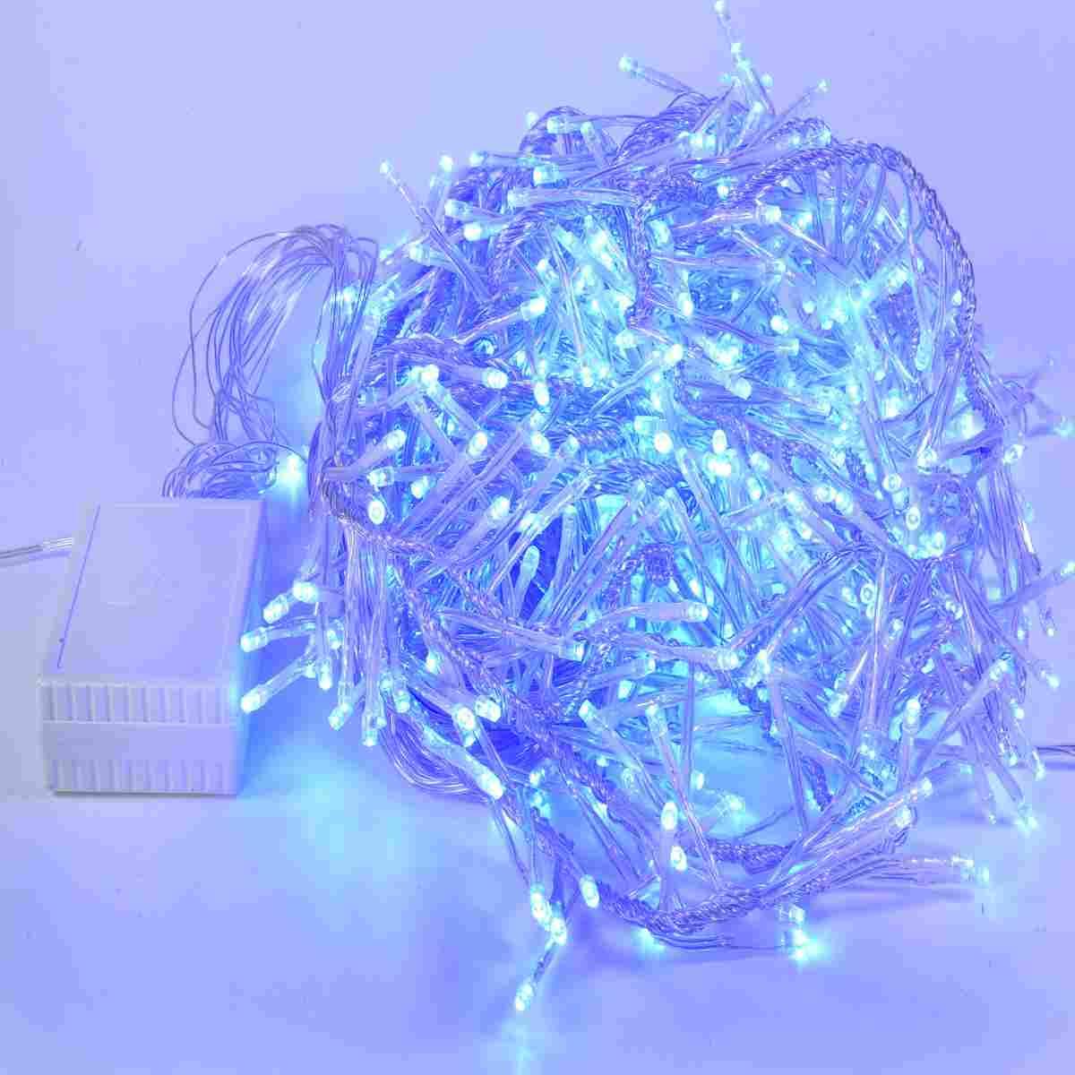 Luci di natale tenda esterno 640 led blu 280 cm