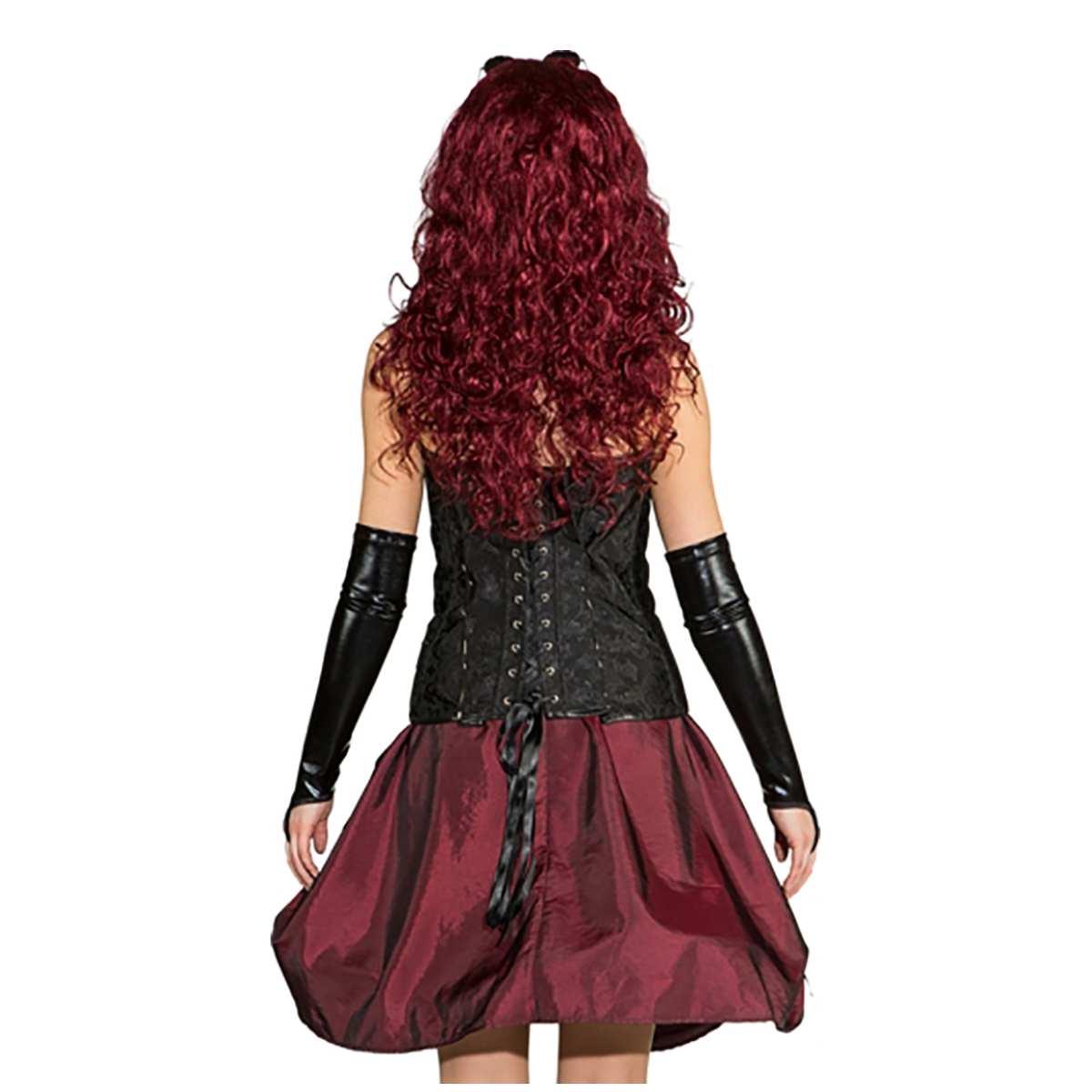 Gonna steampunk bordeaux cerchio