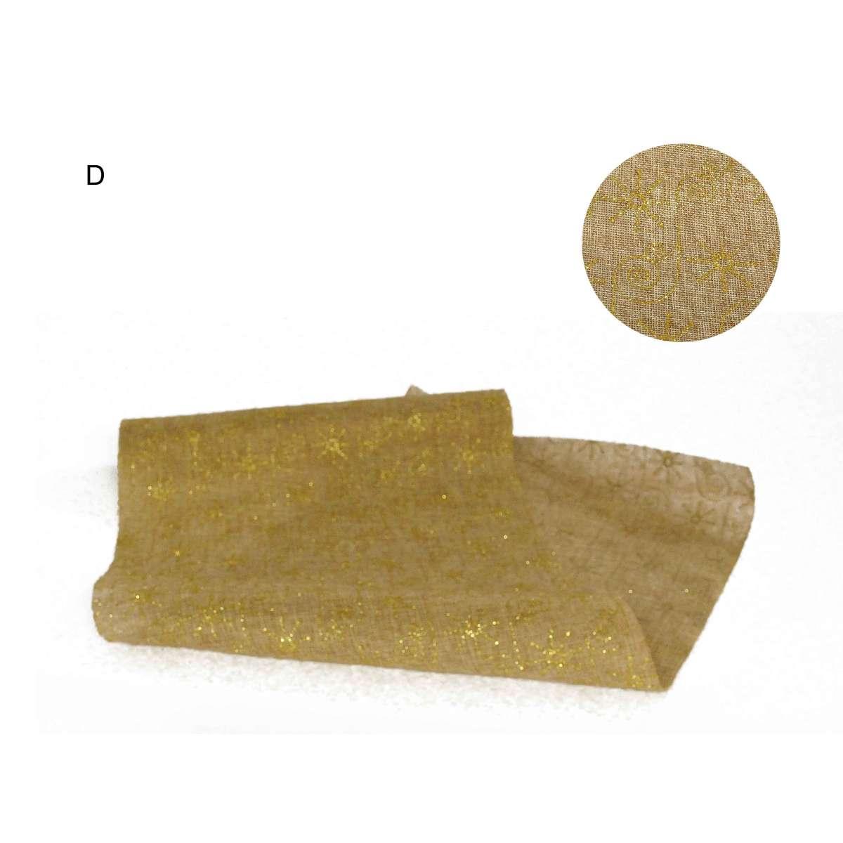 Juta in rotolo beige disponibili 6 decori oro 36 x 270 cm
