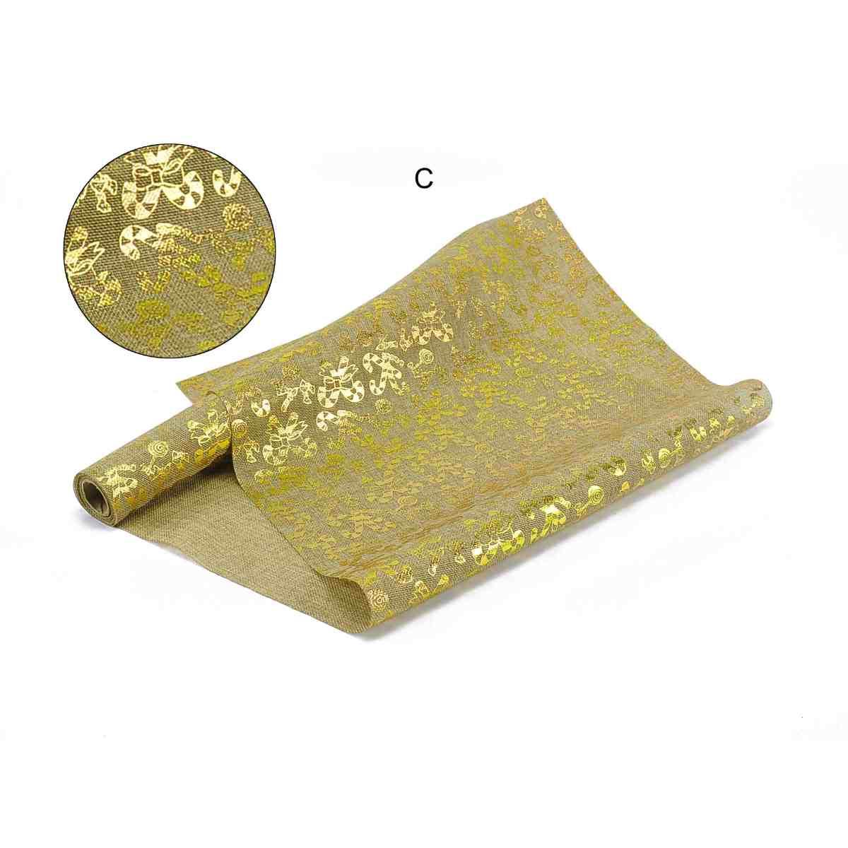 Juta in rotolo beige 6 decon oro assortito 48 x 270 cm