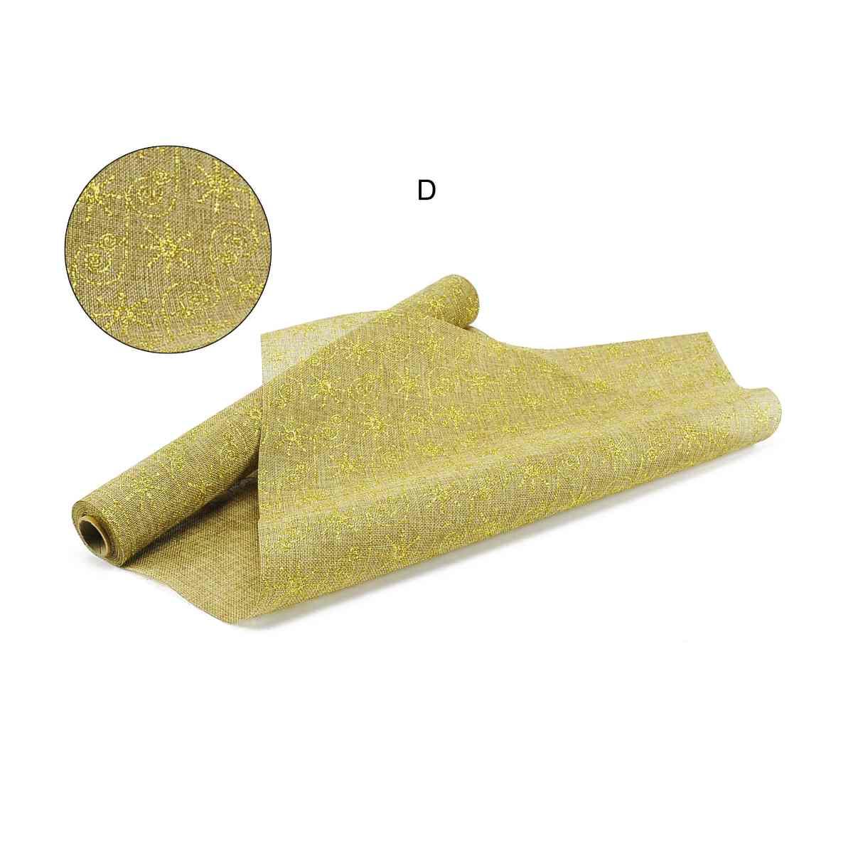 Juta in rotolo beige 6 decon oro assortito 48 x 270 cm