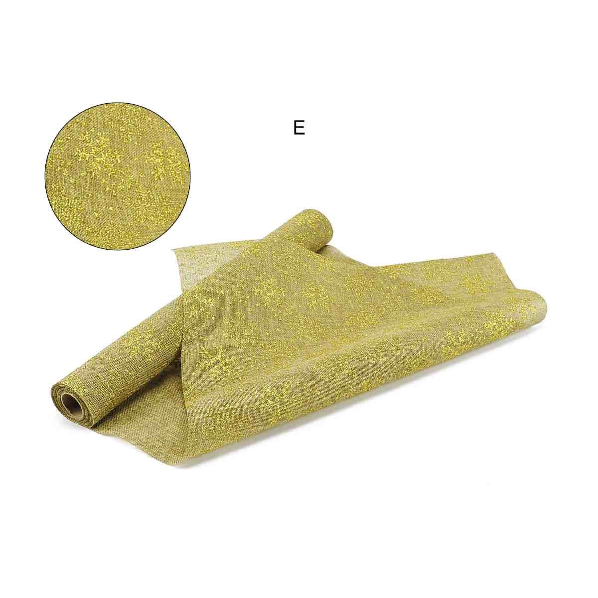 Juta in rotolo beige 6 decon oro assortito 48 x 270 cm