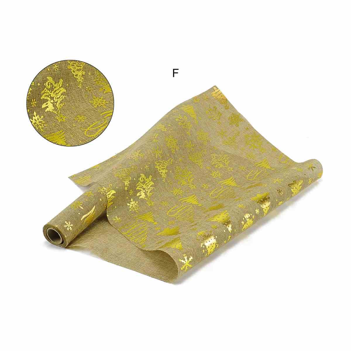 Juta in rotolo beige 6 decon oro assortito 48 x 270 cm