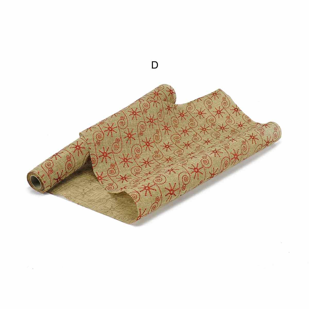 Juta in rotolo beige disponibili 6 decori rossi 48 x 270 cm