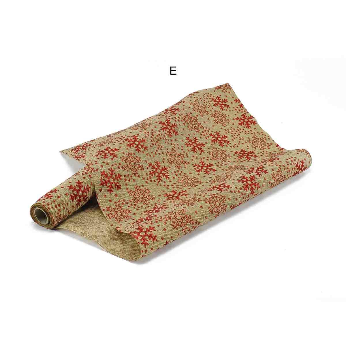 Juta in rotolo beige disponibili 6 decori rossi 48 x 270 cm