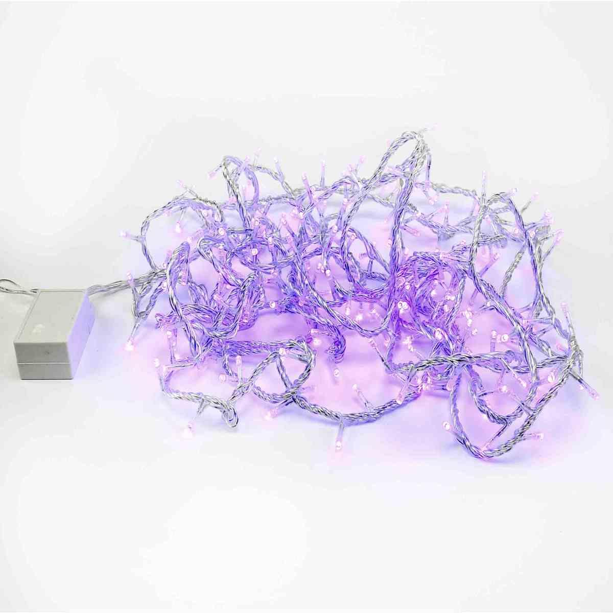 Luci di natale interno 240 led blu cavo trasp giochi