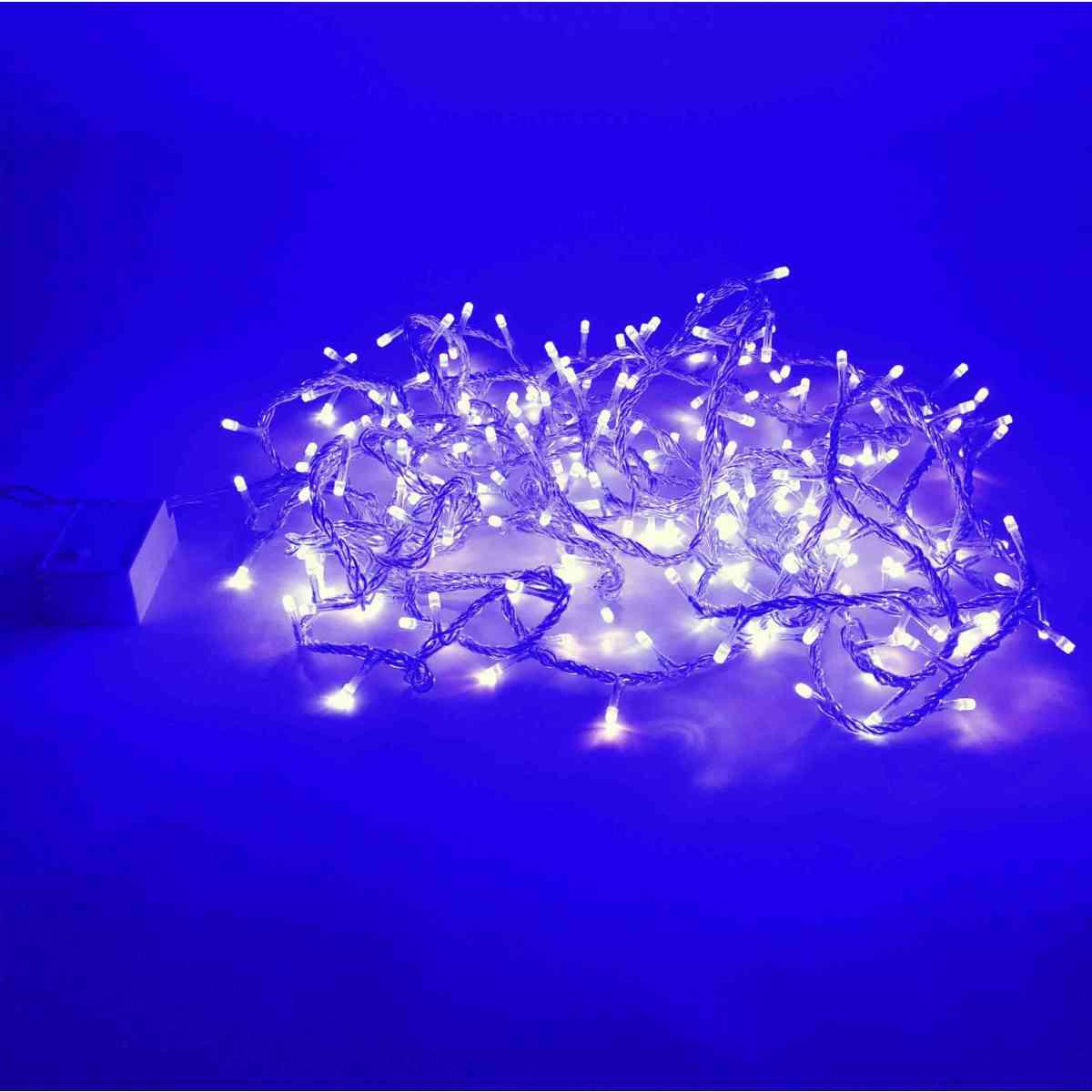 Luci di natale interno 240 led blu cavo trasp giochi