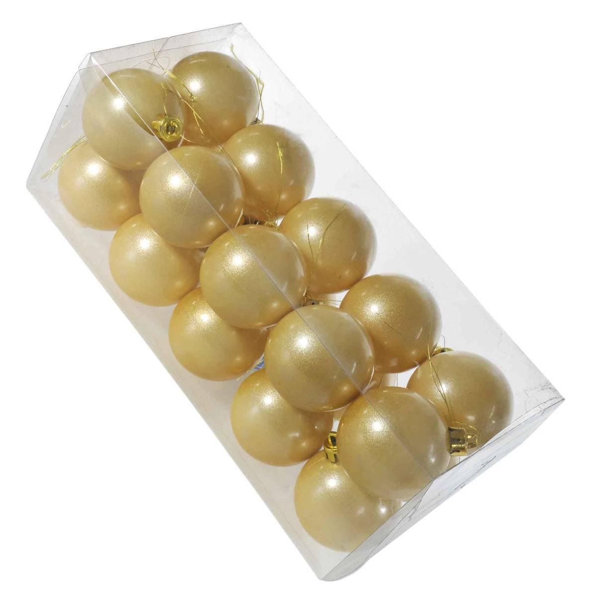 Pallina natalizia oro mat box Set 20 pz