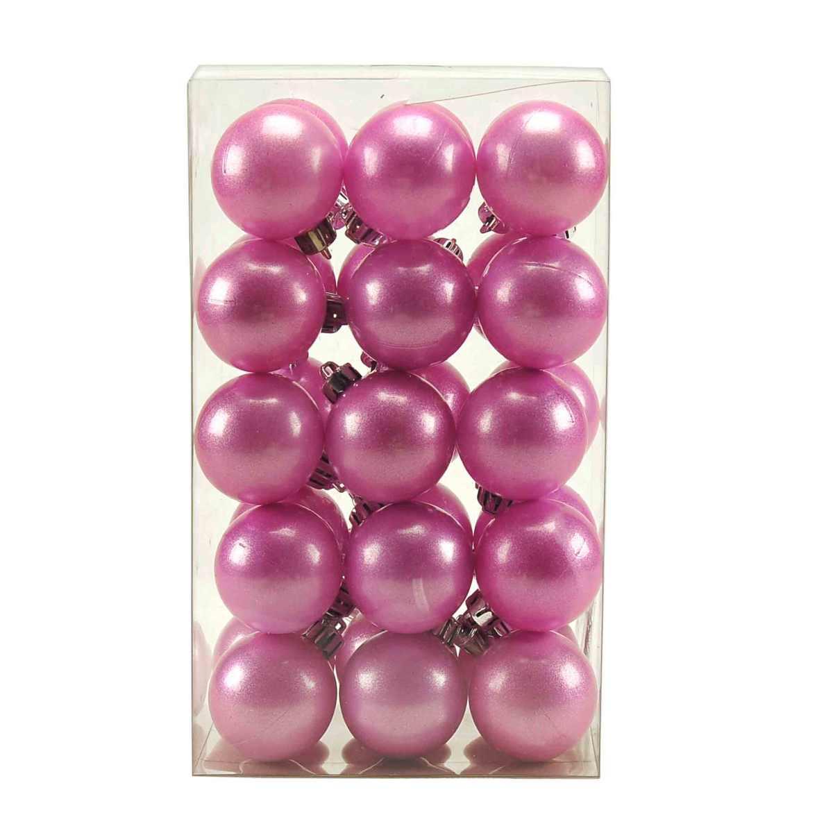 Pallina natalizia rosa mat box Set 30 pz