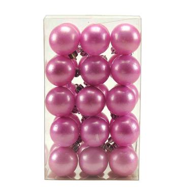 Pallina natalizia rosa mat box Set 30 pz