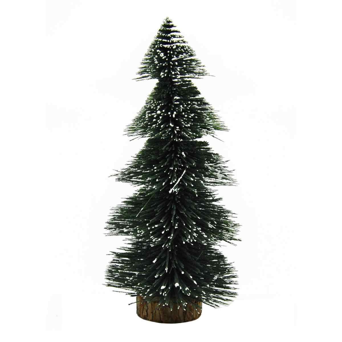 Albero presepe abete verde innevato 28 cm