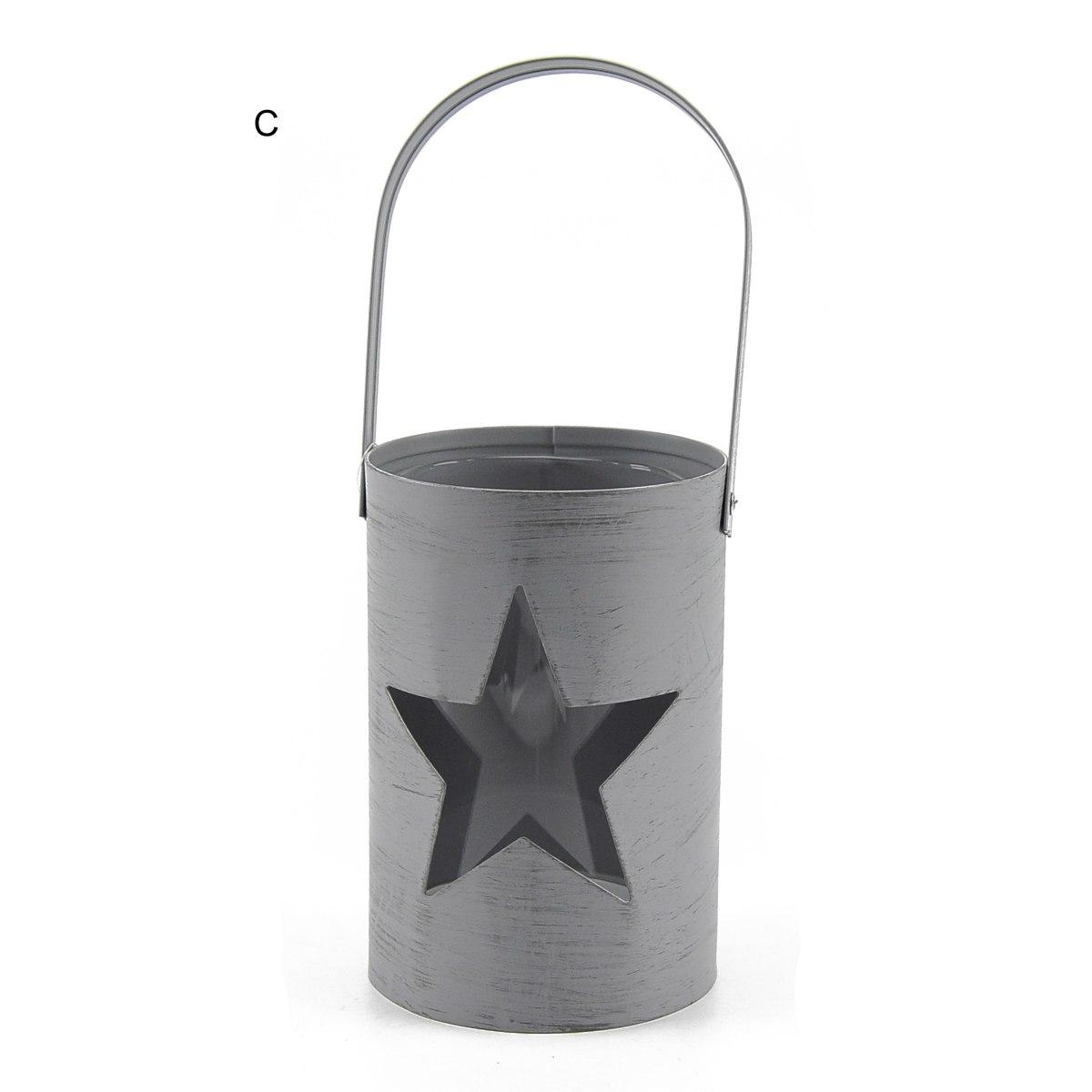 Porta candela natalizio secchiello 9 x 14 cm
