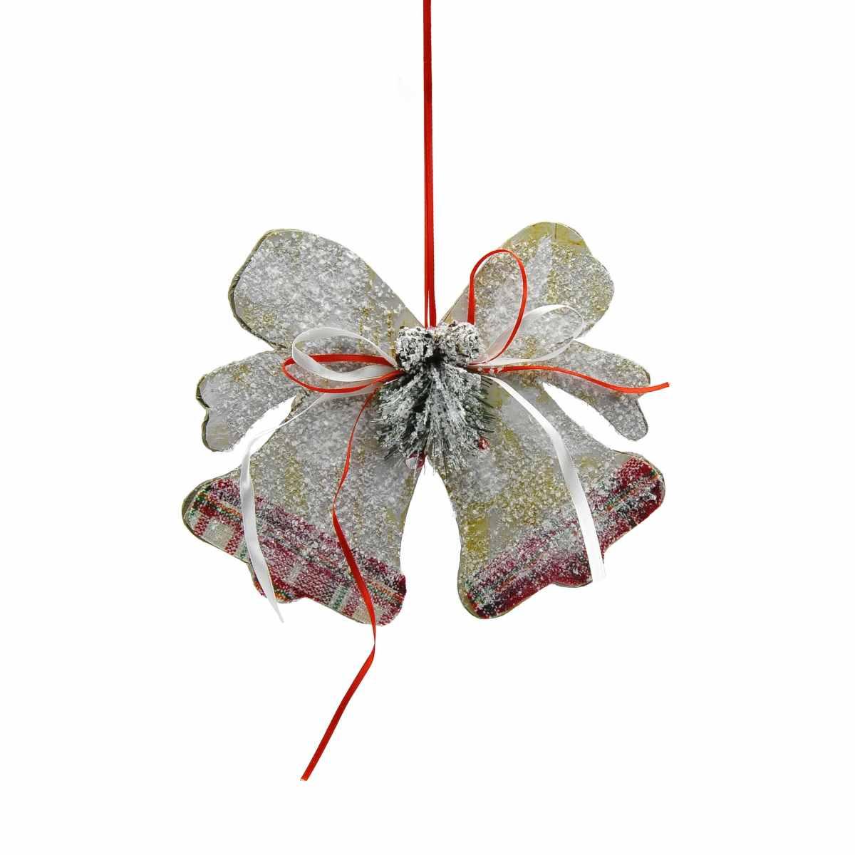 Fuori porta natalizio campanelle bacche pigne