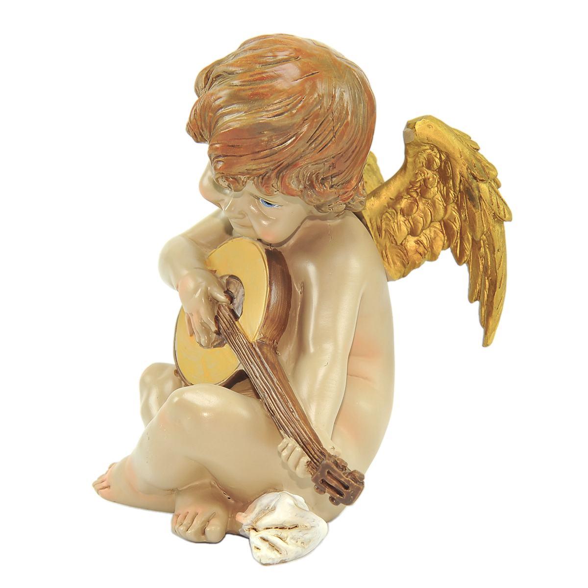 Angelo ceramica seduto chitarra 14 cm