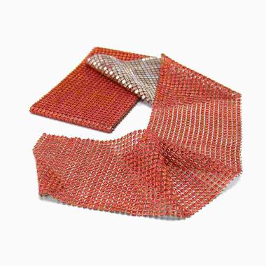 Nastro natalizio strass rosso 1,5 mt